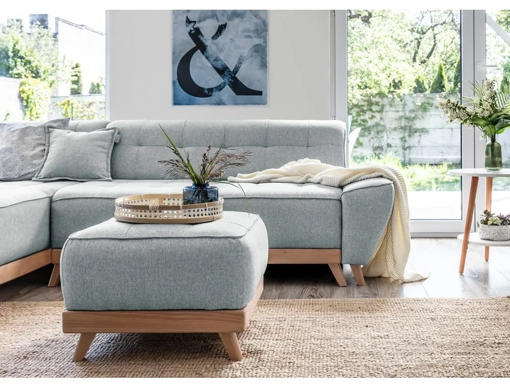 Светлосива табуретка за крака Dazzling Daisy - Miuform