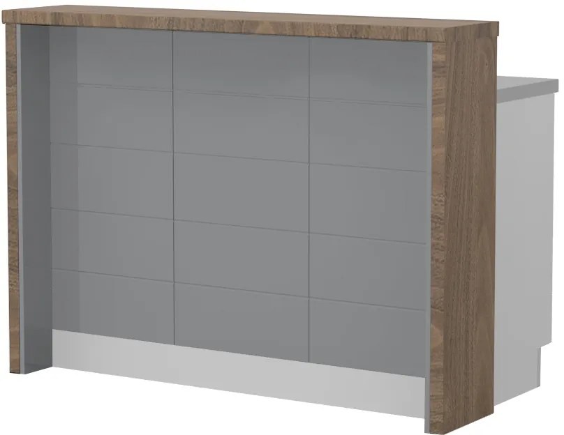 Островна кухненска пейка Hudson-Length: 135 cm.-Gray-Carini Wallnut