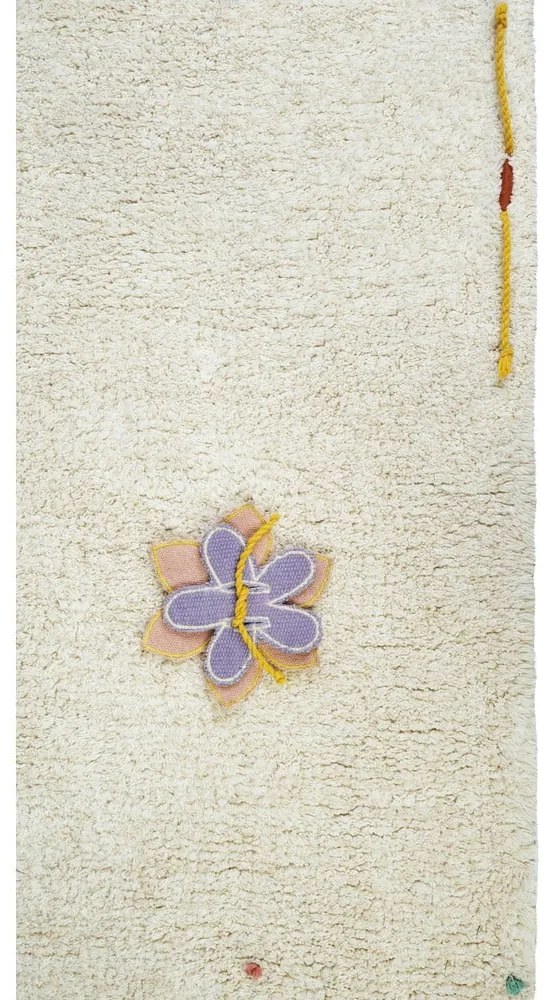 Кремаво памучно детско килимче за игра 120x160 cm Wildflowers – Lorena Canals