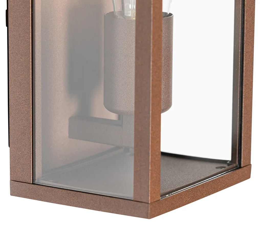 Интелигентна стенна лампа ръждиво кафява 26 см IP44 с WiFi ST64 - Charlois