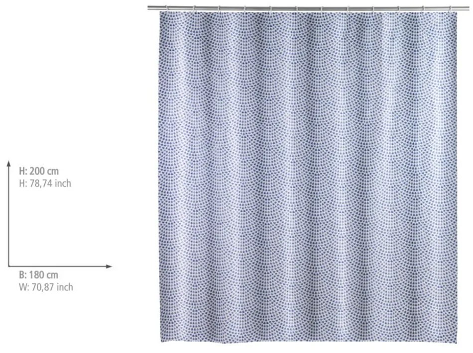 Светлосиня завеса за душ Sevilla - Wenko