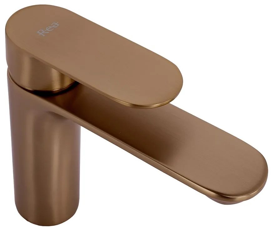 Смесител за мивка Rea Drop Brush Copper low