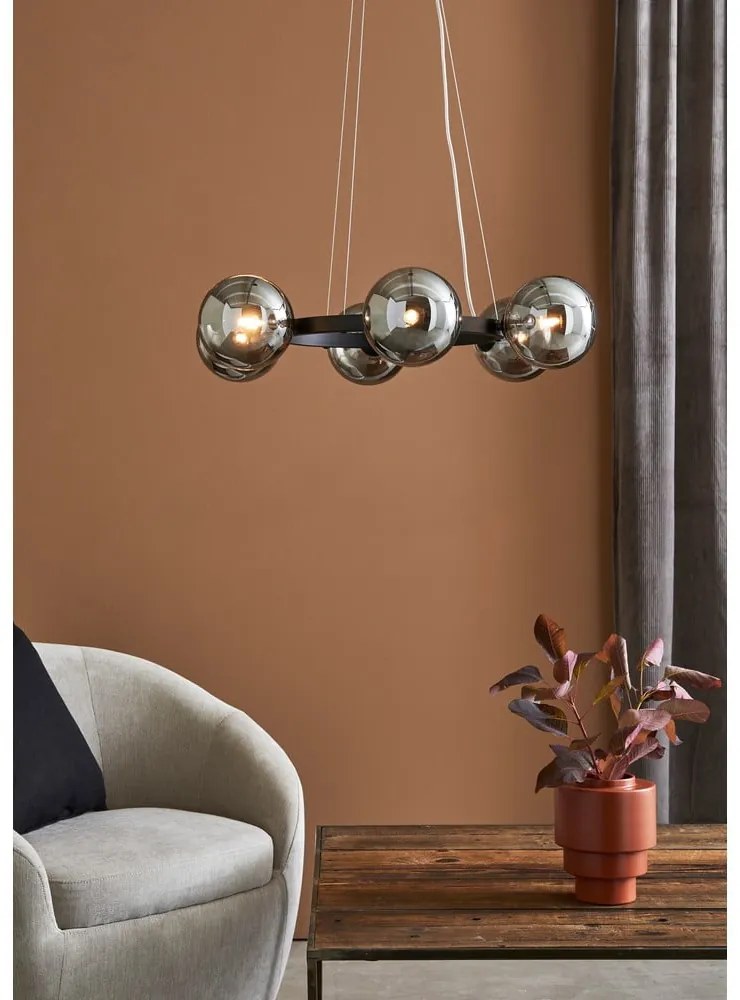 Окачено осветително тяло с черна конструкция 6L Circle - Markslöjd