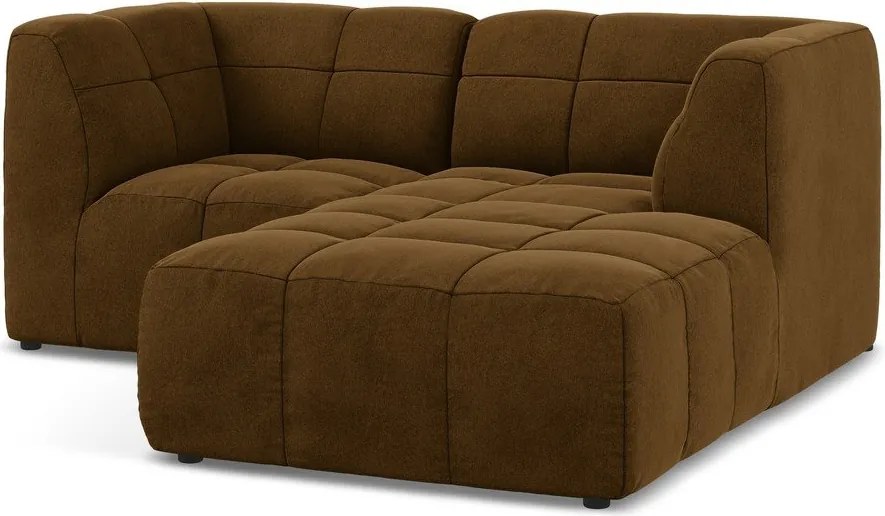 Кадифен ъглов диван в цвят горчица (десен ъгъл) Aloha – Makamii