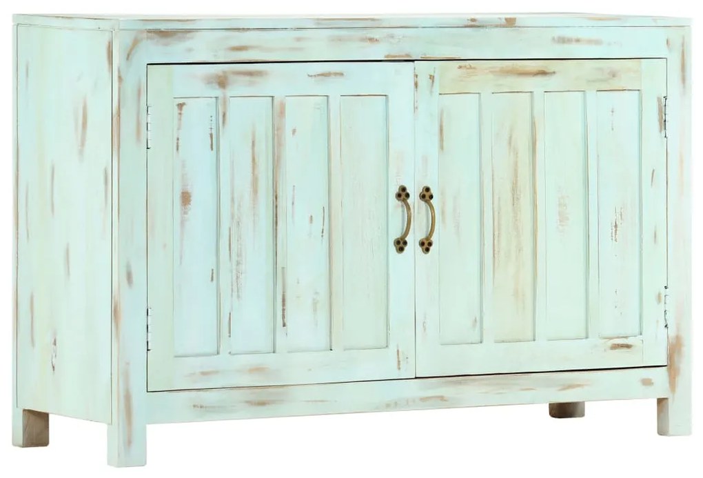 247763 vidaXL Сайдборд, светлосин, 110x35x70 см, мангово дърво масив