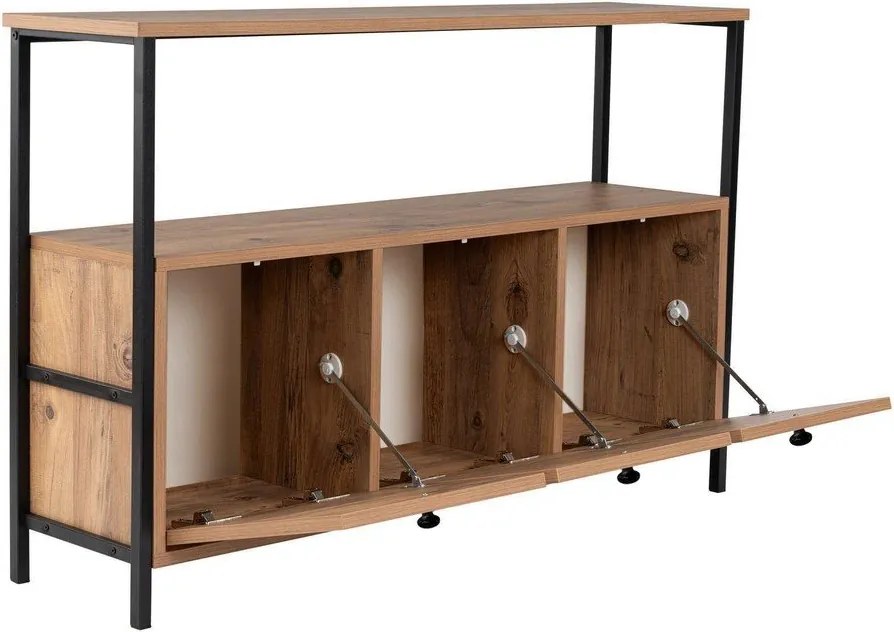 Конзолна маса от декор от бор в естествен цвят 29,5x120 cm Solace – Kalune Design