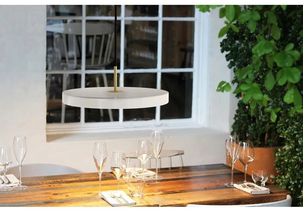 Бяло LED висящо осветително тяло с метален абажур ø 31 cm Asteria Mini - UMAGE