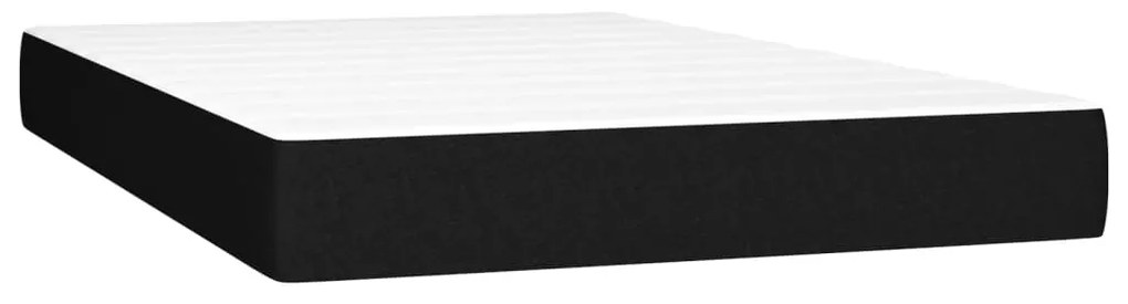 347756 vidaXL Матрак за легло с покет пружини средна твърдост черен 120x200x20 см плат