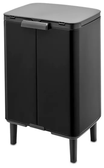 Кош за боклук Brabantia Bo Small Hi 1006649, 12 л, Плавно и безшумно отваряне, Противоплъзгаща основа, Черен