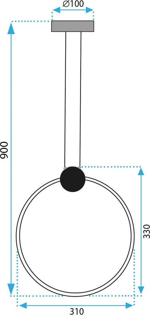 Плафон LED APP1392-CP BLACK 30cm