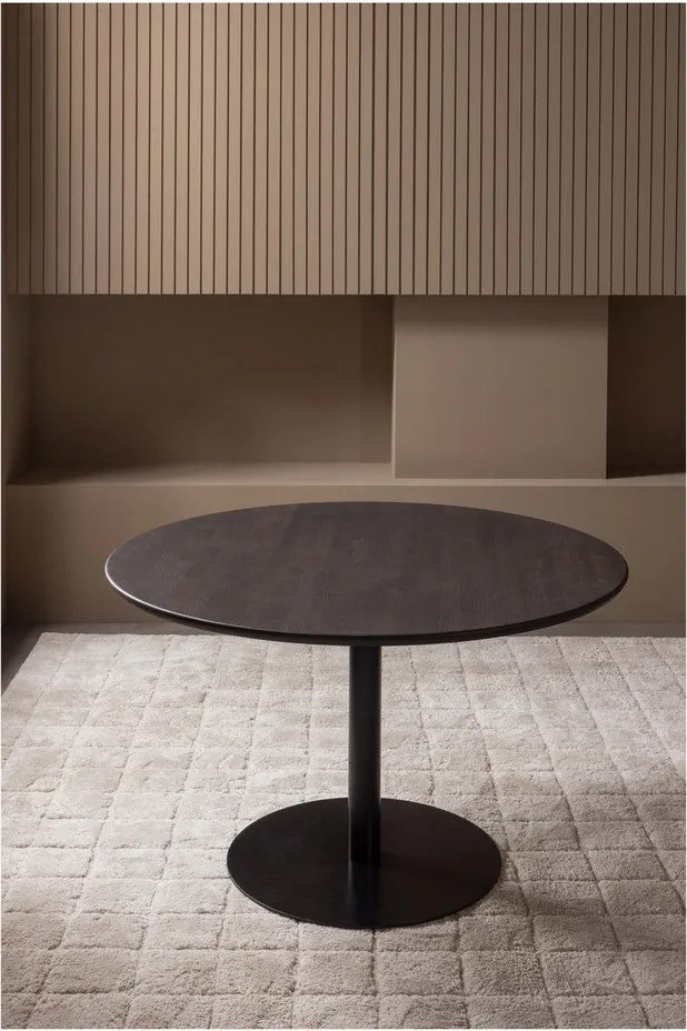 Кръгла трапезна маса с дъбова дървена плоскост ø 120 cm Tablo – WOOOD