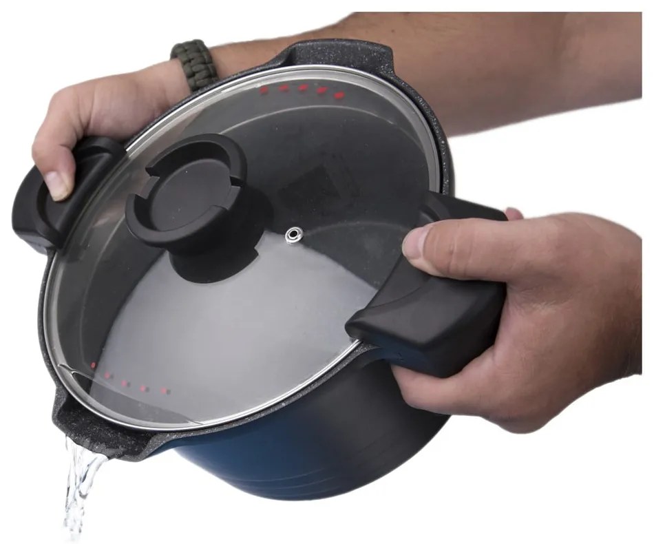 Pfluon Granit съд с незалепващо покритие и стъклен капак Pasta , 5,5 л Grande - Orion