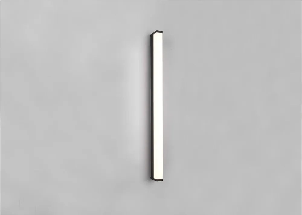 Матово черно LED осветление за стена (дължина 80 см) Fabio - Trio