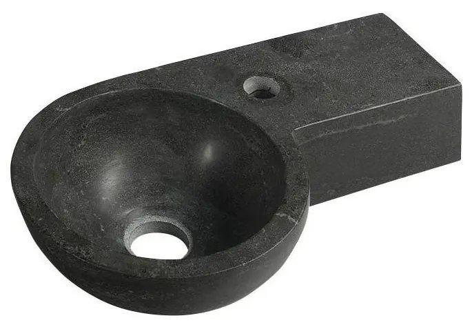 Sapho - Ъглова стенна мивка BLOK 40x23 см дясна/антрацит