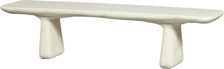 Пластмасова градинска пейка в цвят слонова кост Loggia – WOOOD