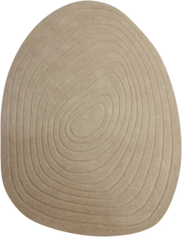 Бежов вълнен килим 160x230 cm Puddle Wool – Flair Rugs