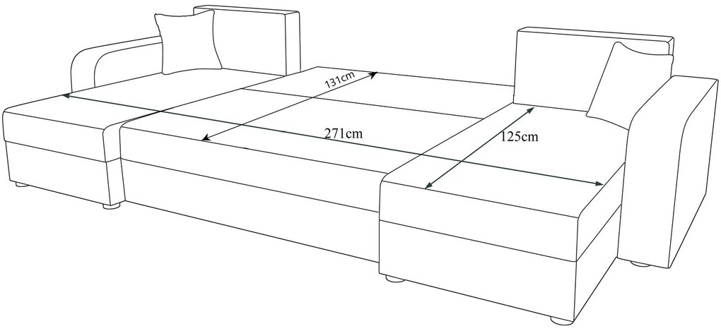 Ъглов диван Dennis U-Kafe-Mpez