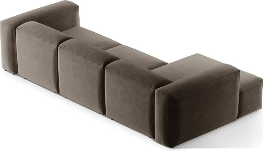 Кафяв ъглов диван (ляв ъгъл) Bergamo – Cosmopolitan Design