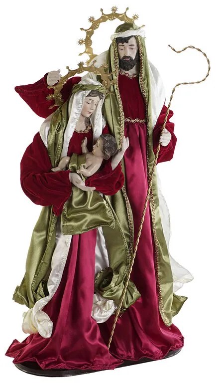 Рождествена Коледна Сцена DKD Home Decor Бял Червен Зелен 48 x 28 x 90 cm