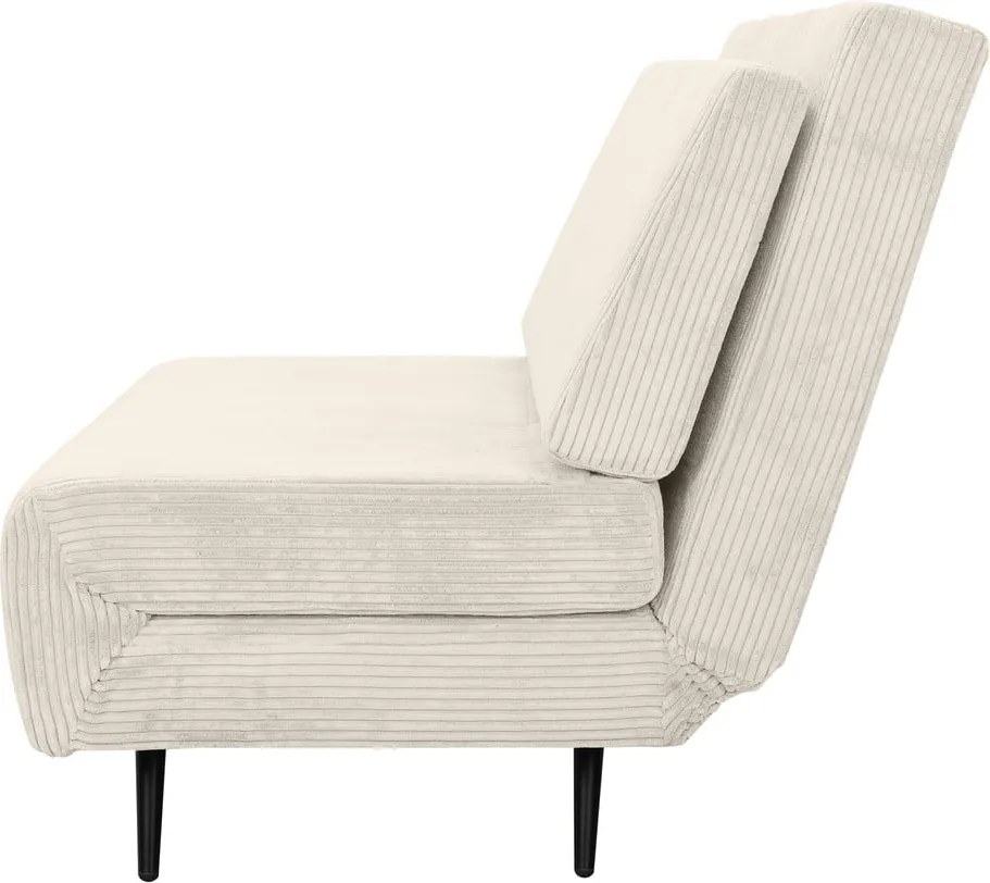 Кремав разтегателен диван от рипсено кадифе 140 cm Mallory – Støraa