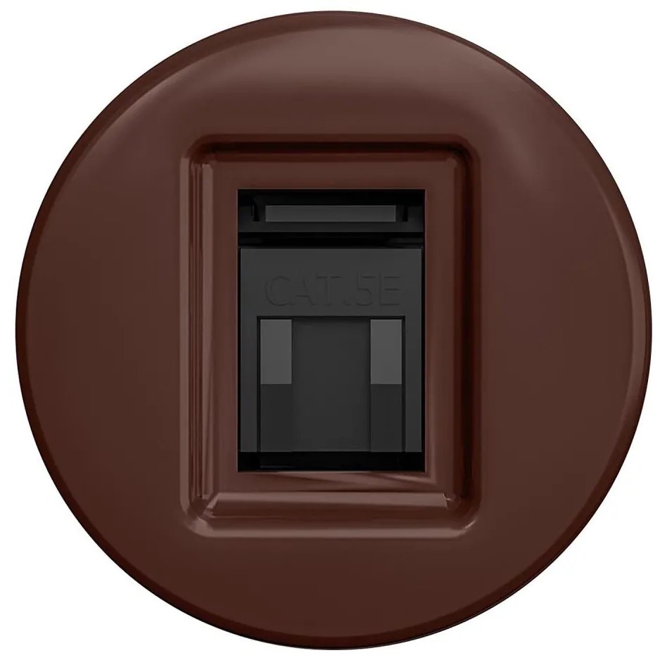 Kliklap - Ретро дата гнездо без рамка кафяво