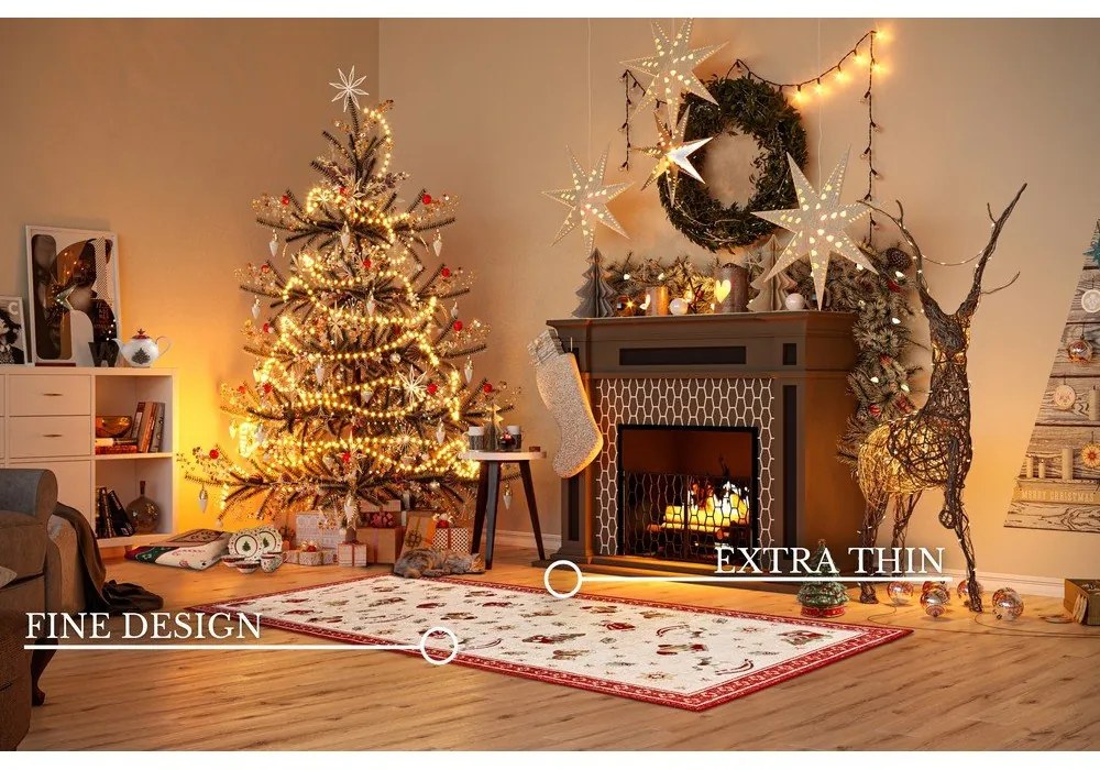 Червена пътека с коледен мотив със смес от памук 80x200 cm Toy's Delight Red Christmas – Villeroy&Boch