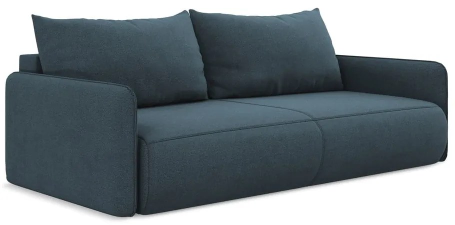 Син разтегателен диван с място за съхранение 216 cm Nanea – Makamii