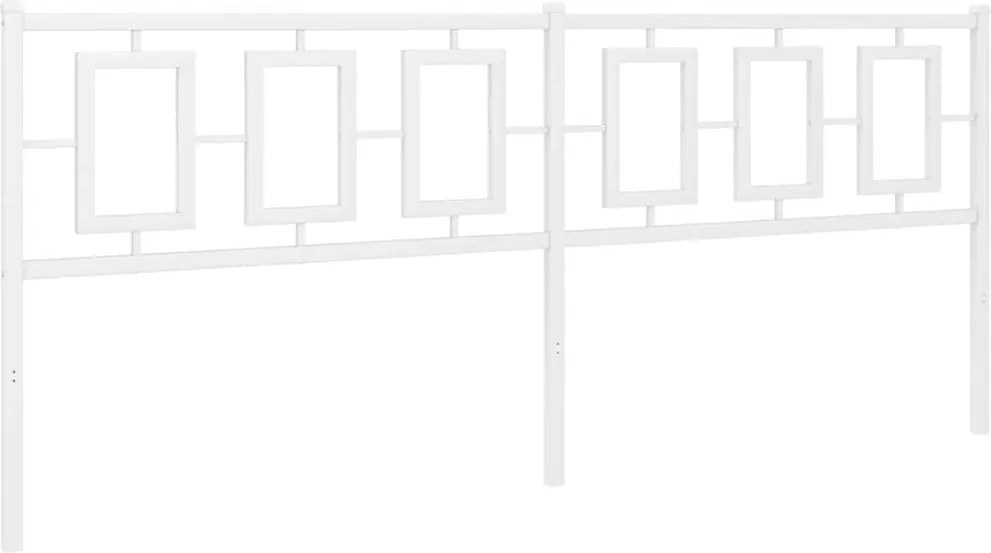 374328 vidaXL Метална резервна табла за легло, бяла, 200 см
