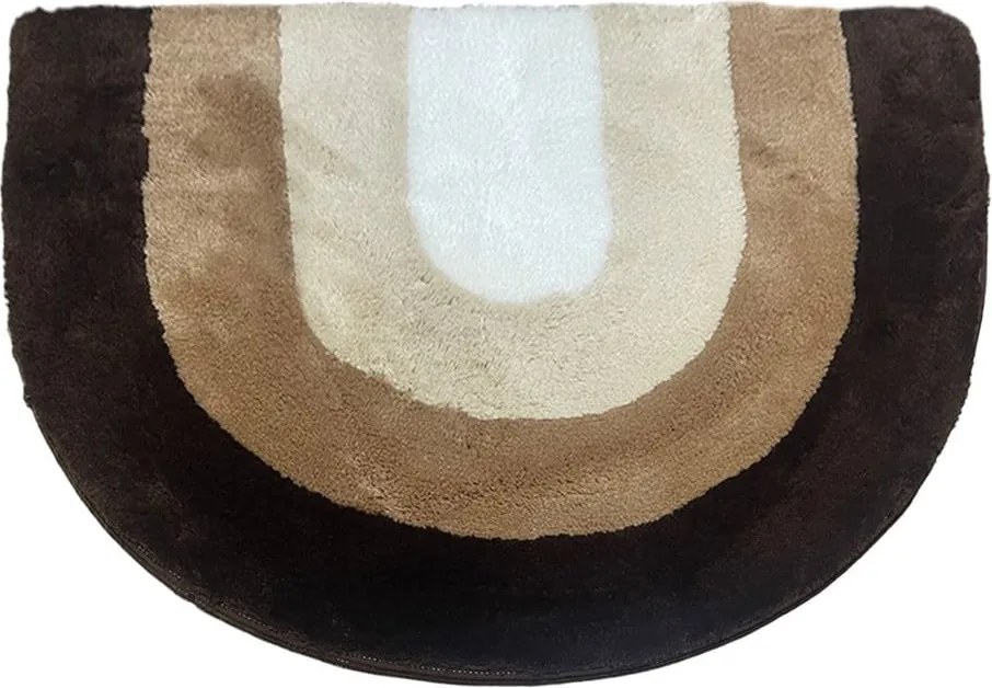 Кафяв килим за баня 75x115 cm Endings – Foutastic