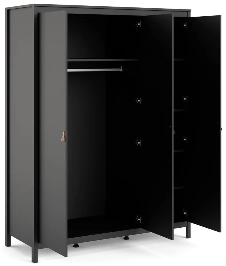 Черен гардероб 150x199 cm Madrid – Tvilum