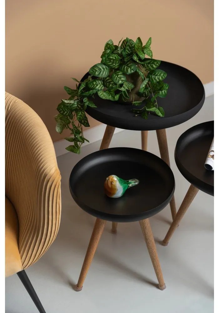 Метални кръгли масички в комплект от 3 Tripod - Leitmotiv