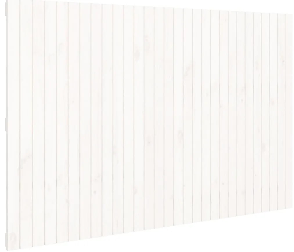 824964 vidaXL Стенна табла за спалня бяла 185x3x110 см борово дърво масив