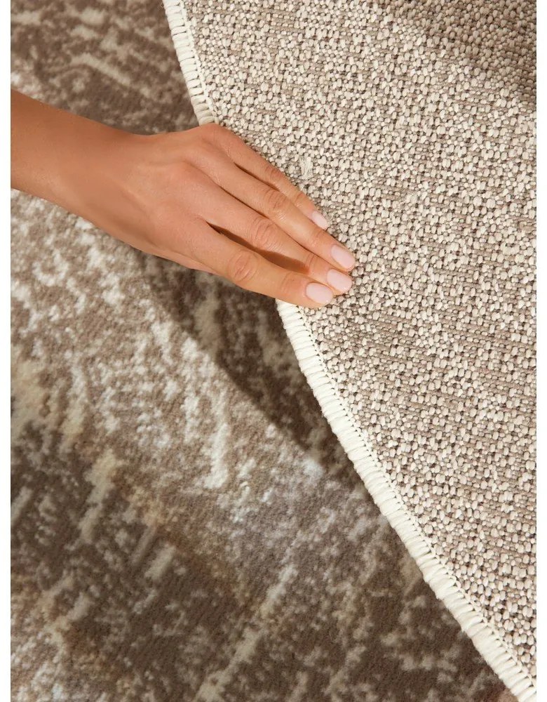 Бежово-кремав кръгъл килим ø 120 cm Gloria Cavallo – Hanse Home