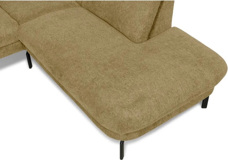 Ъглов диван в цвят горчица (десен ъгъл) Gomero – Scandic