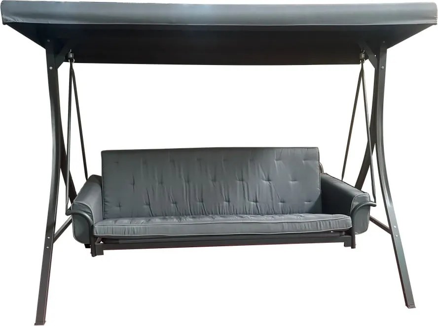 Сива метална градинска люлка Madrid – Rojaplast