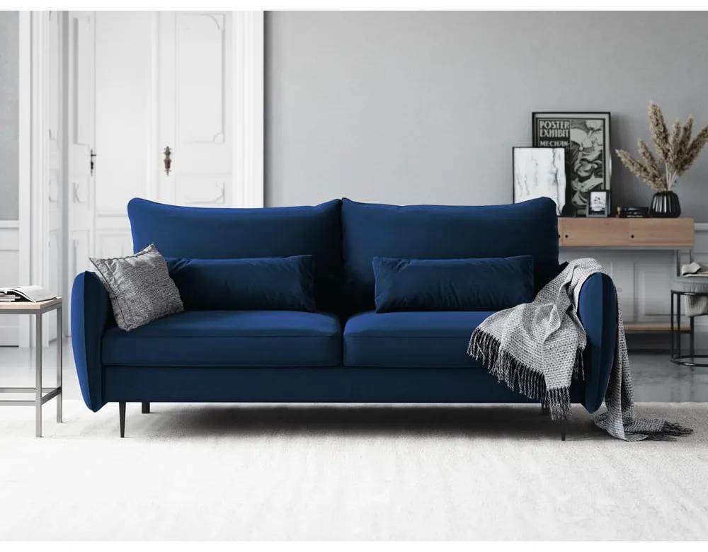 Тъмносин разтегателен диван с място за съхранение Vermont - Cosmopolitan Design