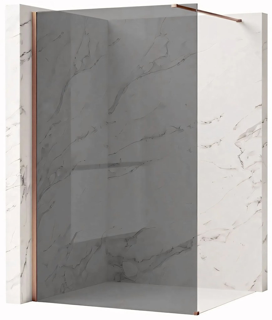Параван за душ Rea Flexi Grey / Brush Copper 120