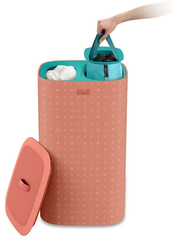 Розов текстилен кош за пране 60 l Tota Pop – Joseph Joseph