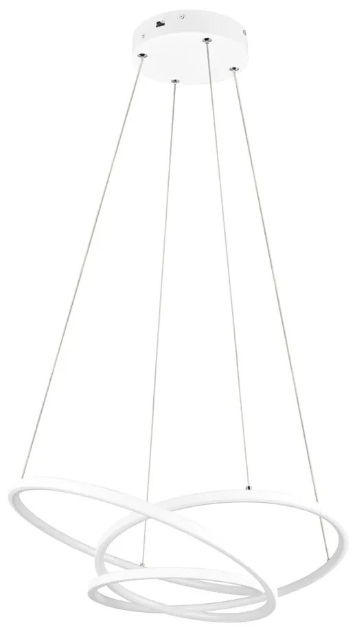 Бяло LED затъмняващо се висящо осветително тяло Darvin – Trio