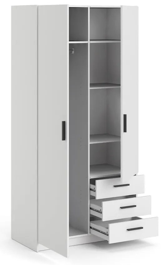 Бял гардероб 99x200 cm Sprint – Tvilum