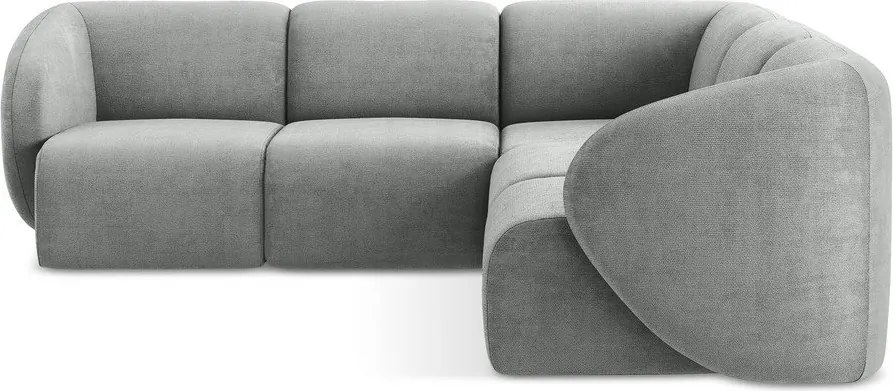 Сив шенилов ъглов диван Lani – Makamii