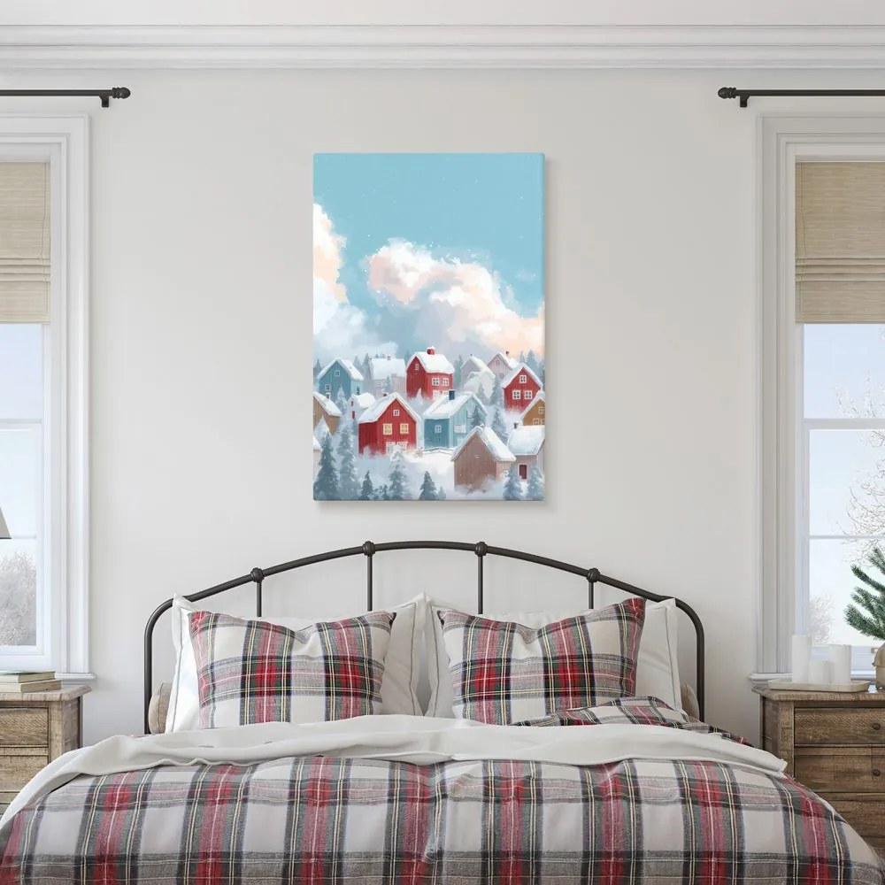 Картина на платно – Заснежено селце