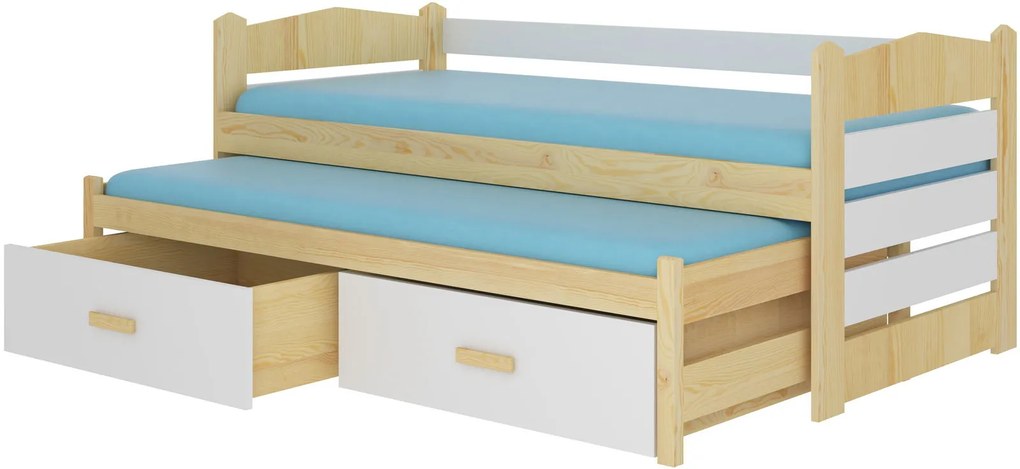 Бебешко Детско легло Camaro-180 x 80-Without protector-Fusiko anoixto-White