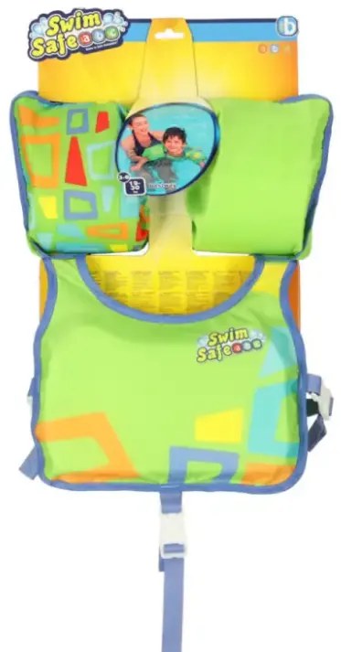 Надуваема жилетка за плуване с ръкави зелена Bestway 32174