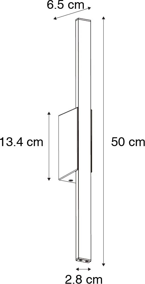 Модерна външна стенна лампа черна с LED IP54 - Jamal