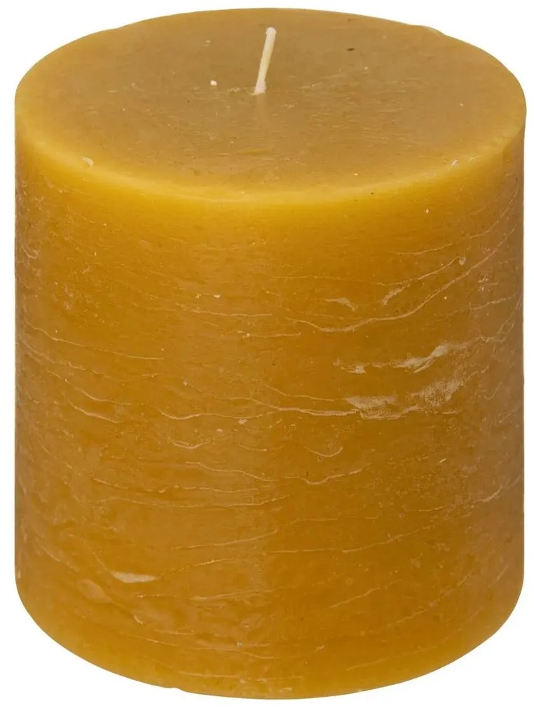 Свещ без аромат atmosphera Olia, Кръгла, 10x10 cm - Тъмносив