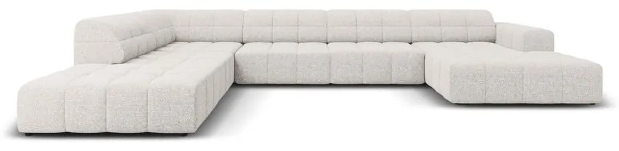 Светлосив ъглов диван (ляв ъгъл/"U") Chicago - Cosmopolitan Design