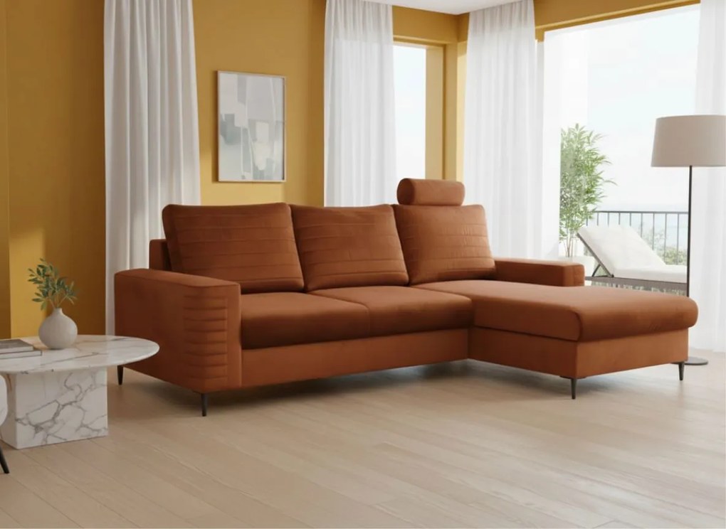 Ъглов диван Consuegra-Oранжево