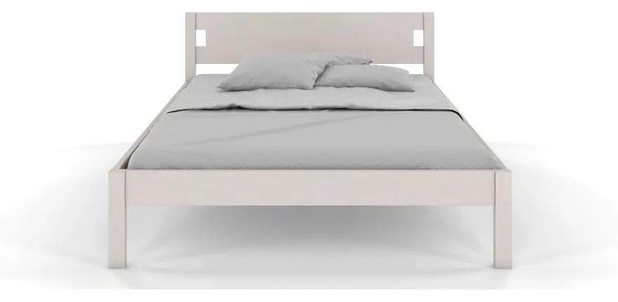 Двойно легло от борова дървесина 180x200 см в бял цвят Laxbaken - Skandica