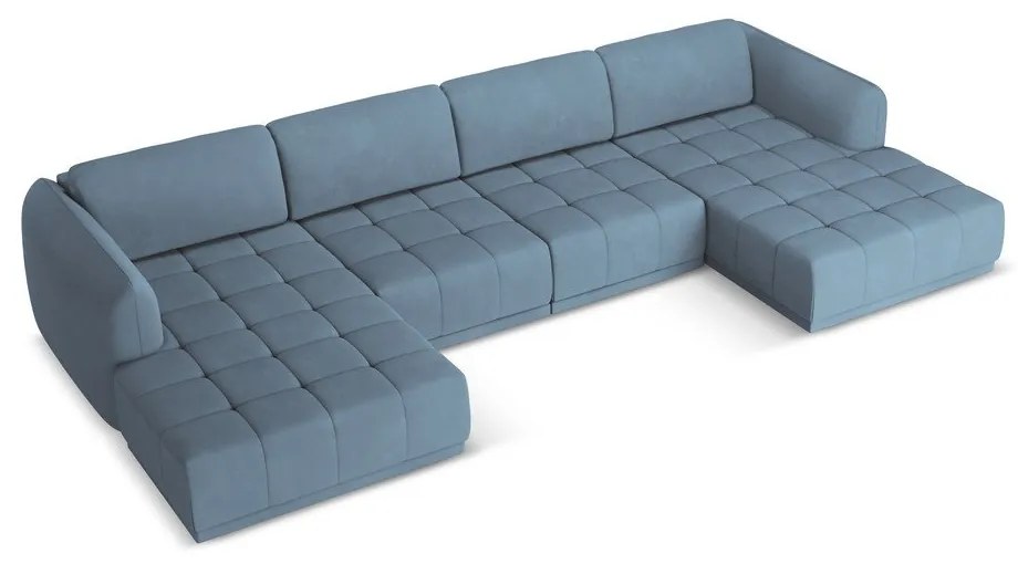 Светлосин ъглов диван Hoku – Makamii